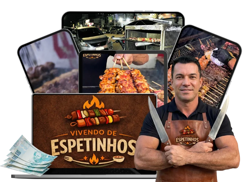 Vivendo de Espetinhos - Aprenda a ganhar dinheiro vendendo espetinhos